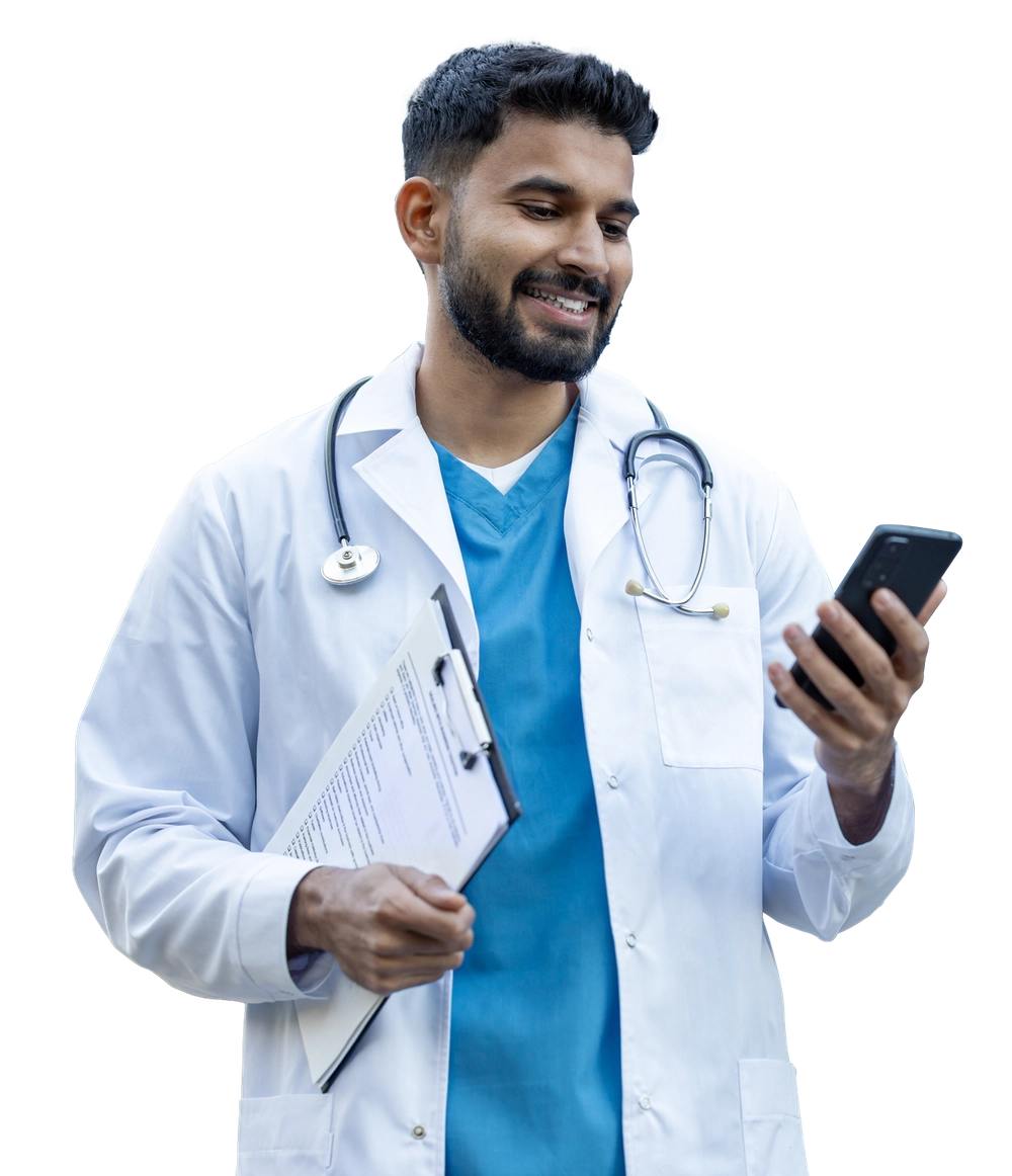 Doctor usando CitaPro para gestionar sus citas