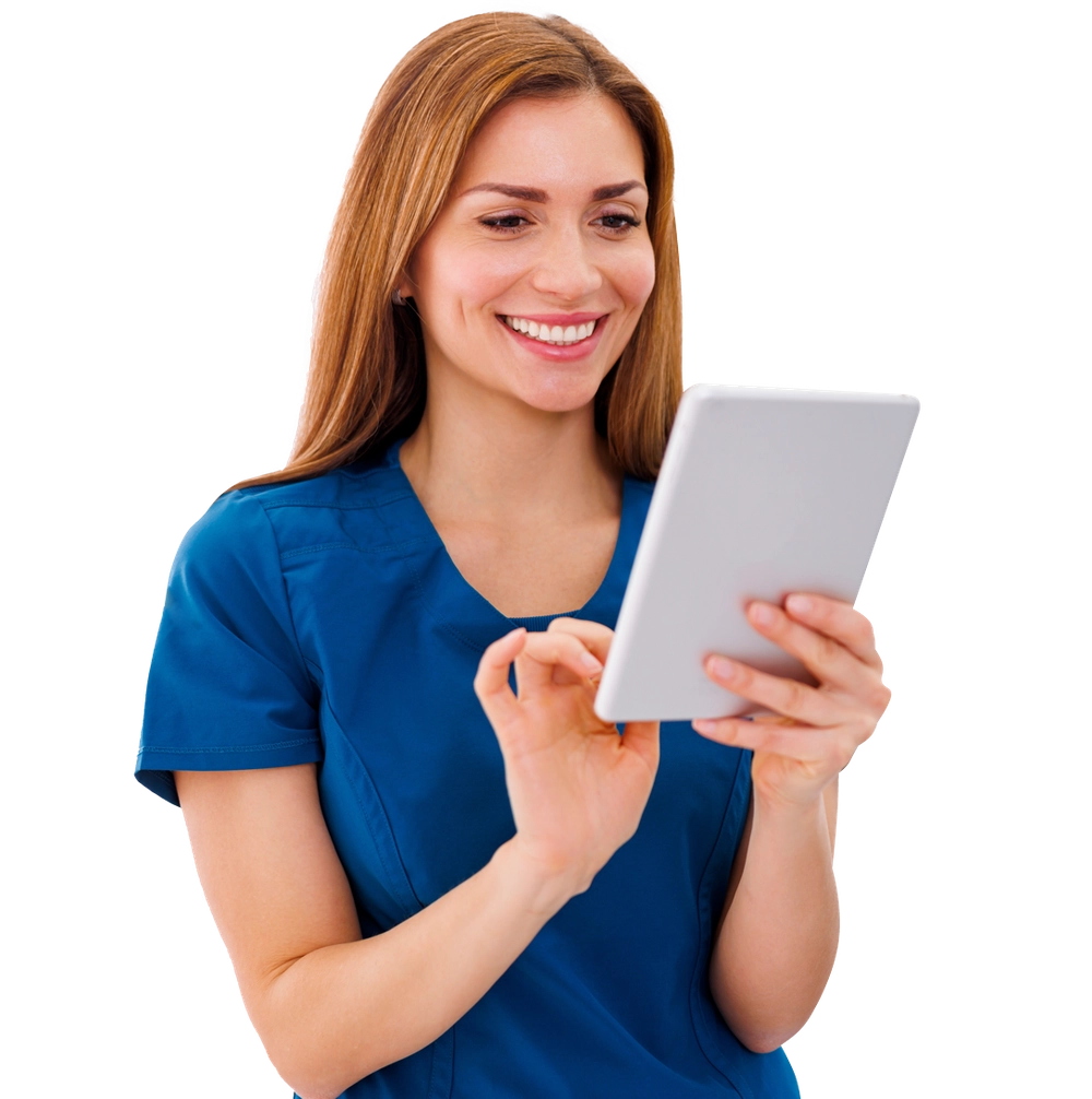 Enfermera usando CitaPro para gestionar sus citas