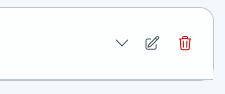 Acciones de un webhook con el botón Eliminar