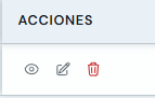 Columna Acciones con el ícono del lápiz para editar el cliente
