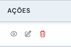 Coluna Ações com ícone de lápis para editar o cliente