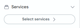 Services filter with Select services button