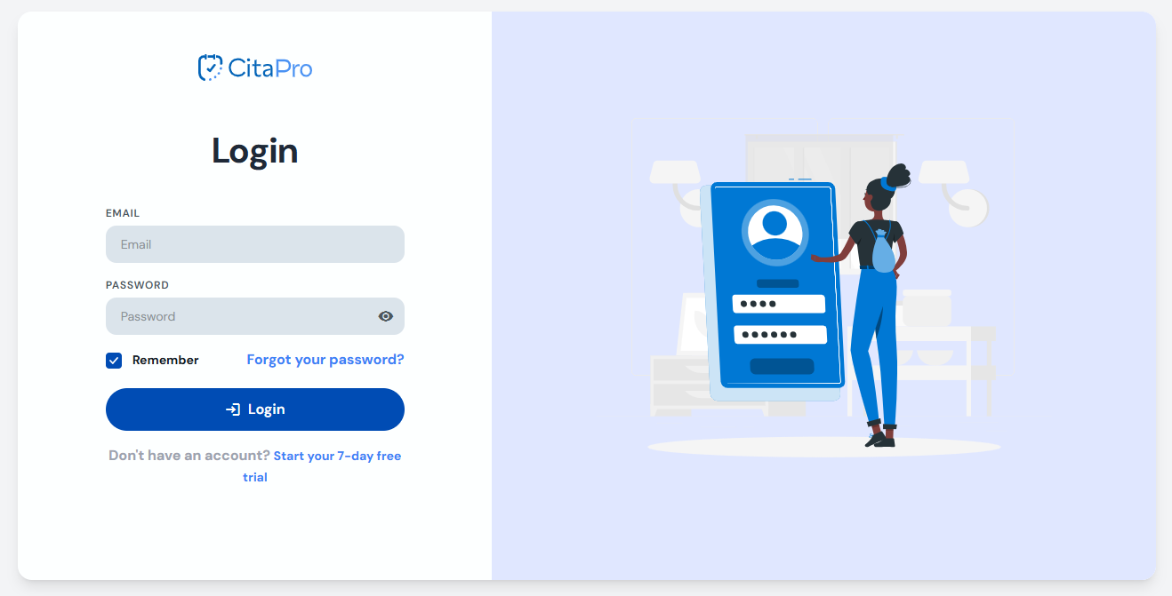 Sign-in screen with the password reset link