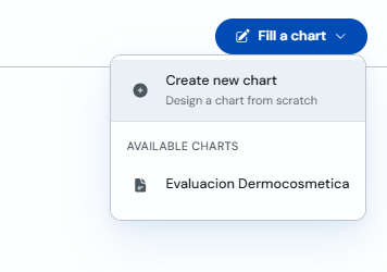 Fill out a form menu with available forms